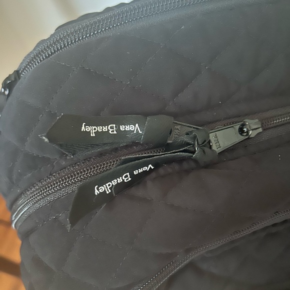 Vera Bradley Large Black Quilted Backpack - Picture 7 of 14